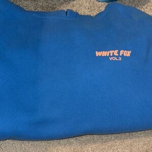 White Fox Blue Sweatshirt